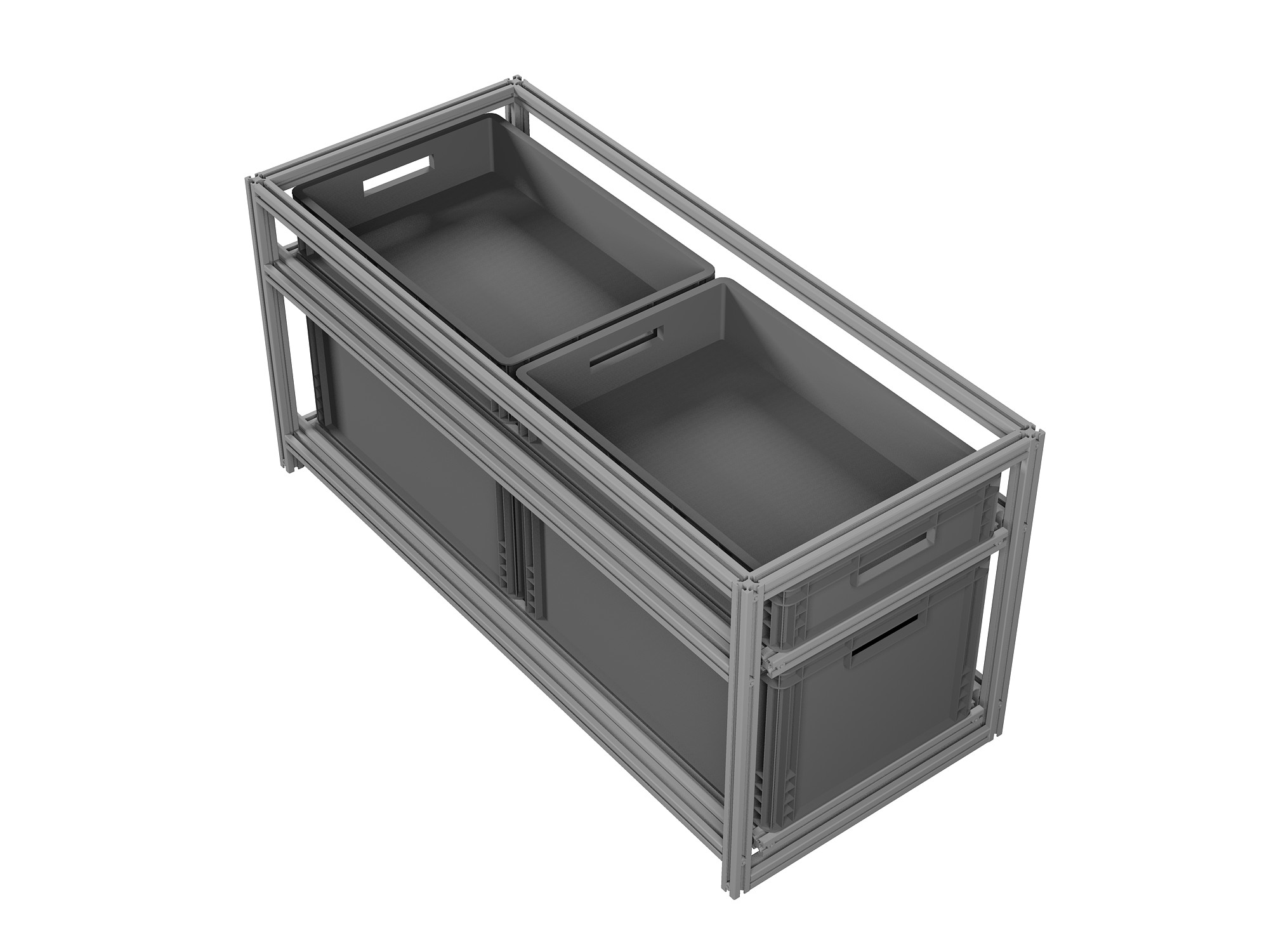 Heckauszug Euroboxen für Camper, Caravan, Wohnmobil & Nutzfahrzeuge, 70 kg Tragkraft, Typ 6, ohne Euroboxen