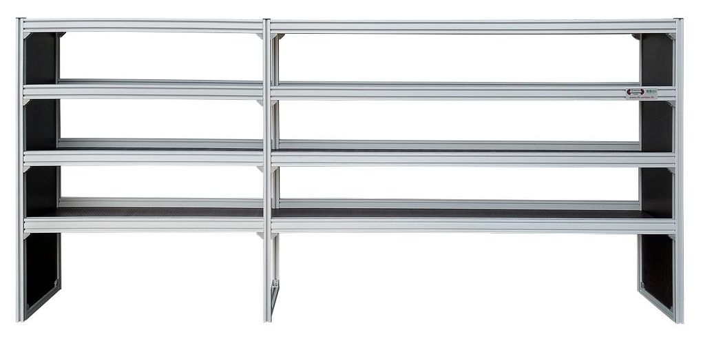 Alu-Fahrzeugregal 2835 x 1296 x 357 mm + Schubladensystem I