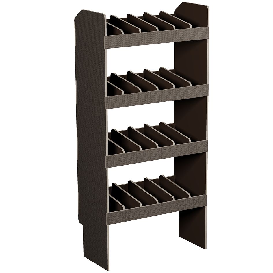 Fahrzeugregal 700 x 1490 x  350 mm, für Einstecktrennwände, 340 mm Bodenfreiheit