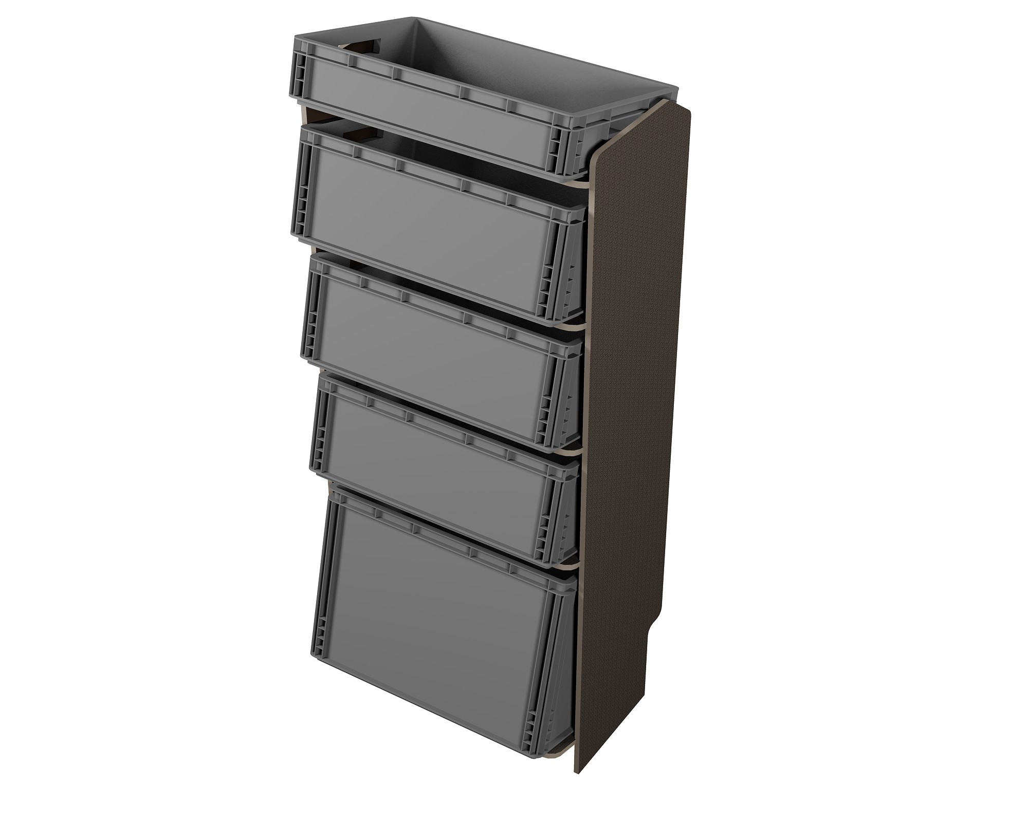 Fahrzeugregal für Euroboxen 600 x 400 mm, Typ 3, ohne Euroboxen