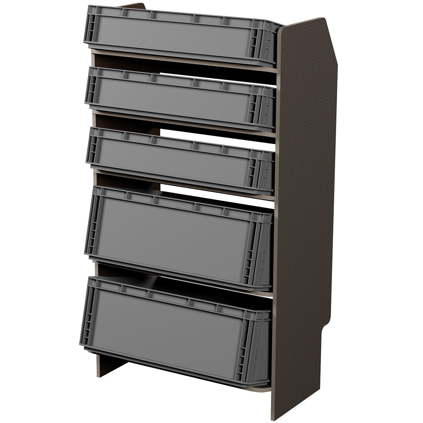 Fahrzeugregal für Euroboxen 600 x 400 mm, Typ 2, mit Euroboxen