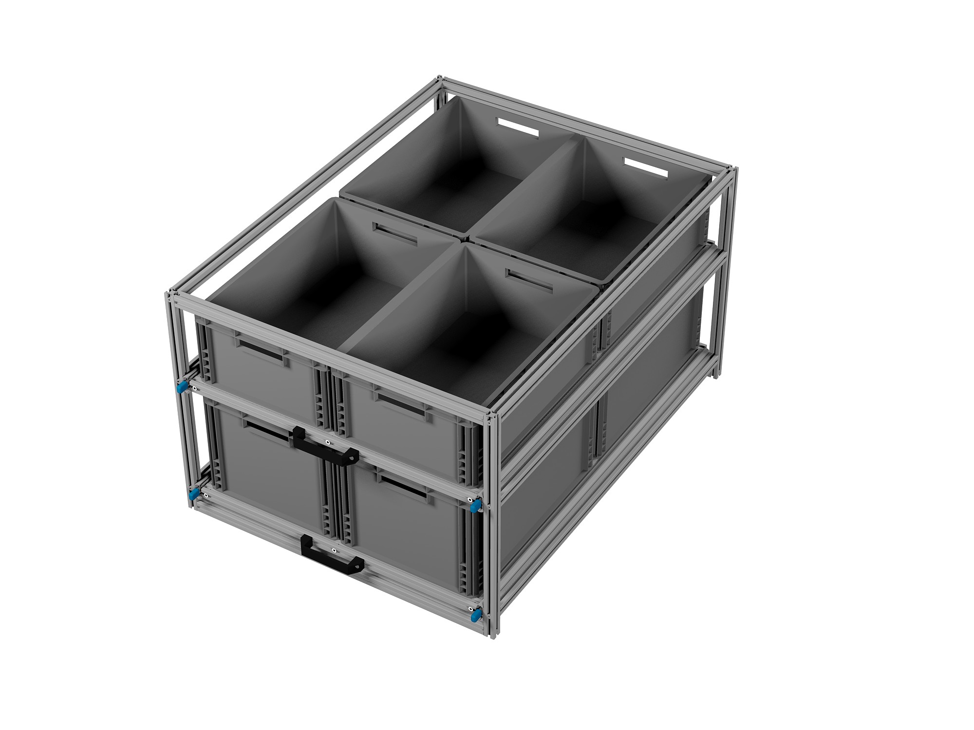 Heckauszug 800 x 1200 mm Euroboxen für Camper, Caravan, Wohnmobil & Nutzfahrzeuge, 220 kg Tragkraft, Typ 35, ohne Euroboxen