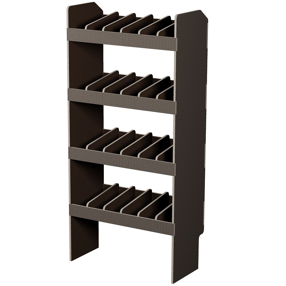 Fahrzeugregal 700 x 1490 x  350 mm, für Einstecktrennwände, 340 mm Bodenfreiheit