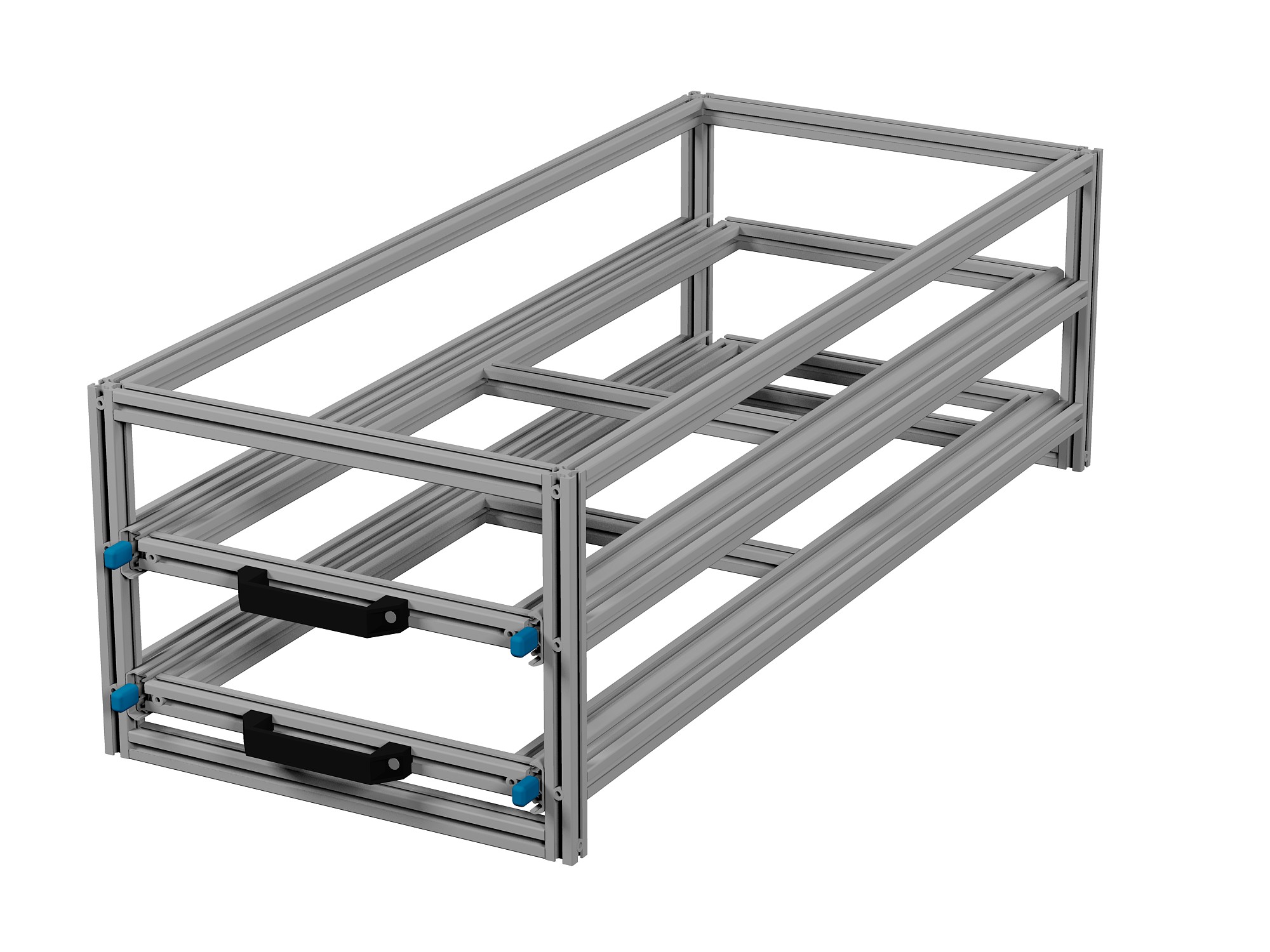 Heckauszug Euroboxen für Camper, Caravan, Wohnmobil & Nutzfahrzeuge, 220 kg Tragkraft, Typ 4, mit Euroboxen, Bestückung 2