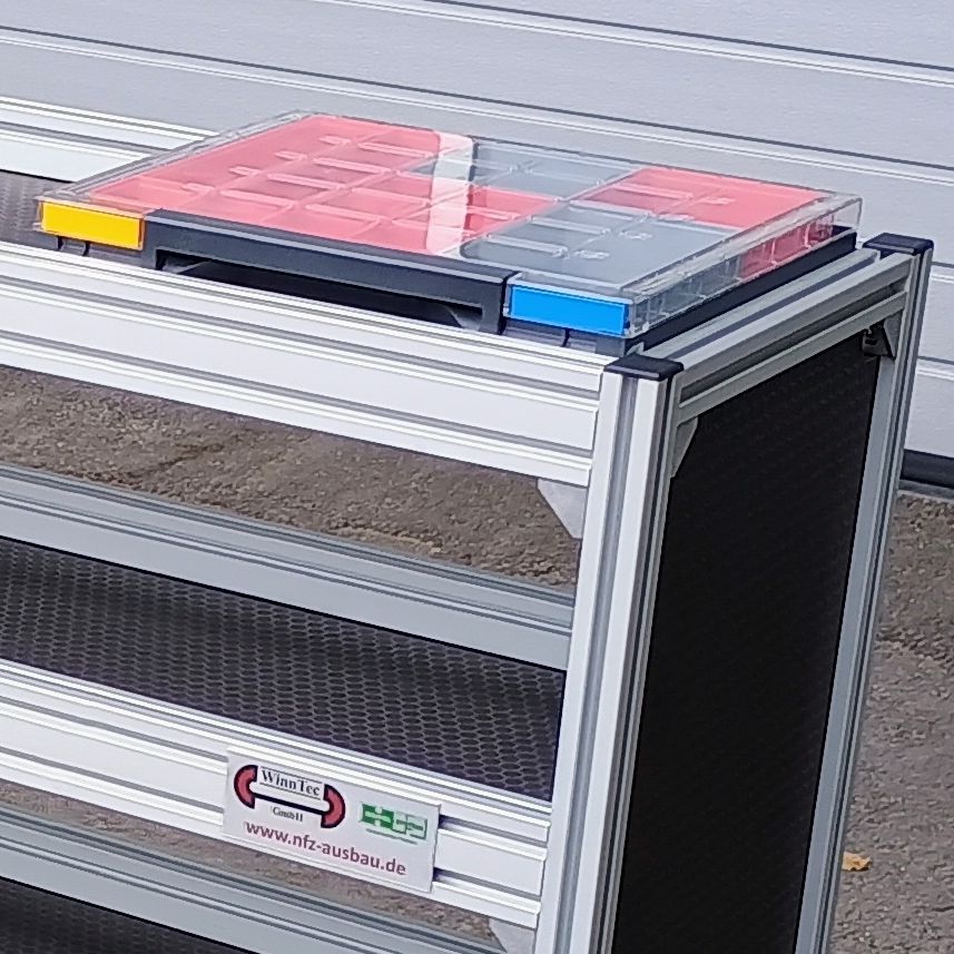 Mobile NFZ-Sortimentsbox 350 x 71 x 295 mm, Bestückung 5