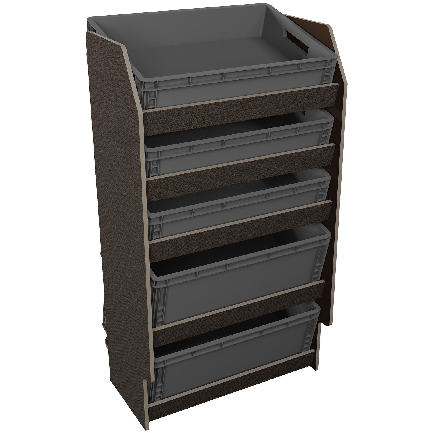 Fahrzeugregal für Euroboxen 600 x 400 mm, Typ 2, mit Euroboxen