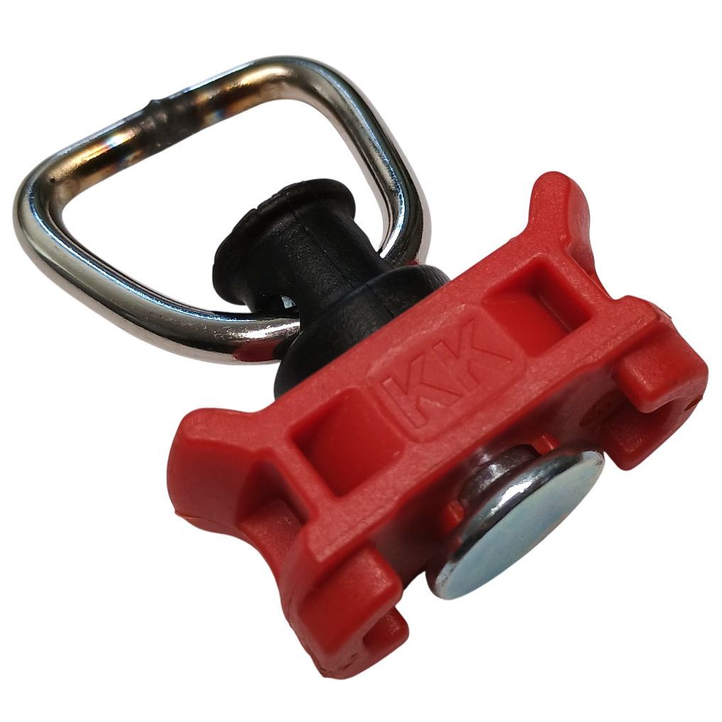 Zurröse Fitting für Airlineschiene , Trapez-Ring, rot, 12-er Set