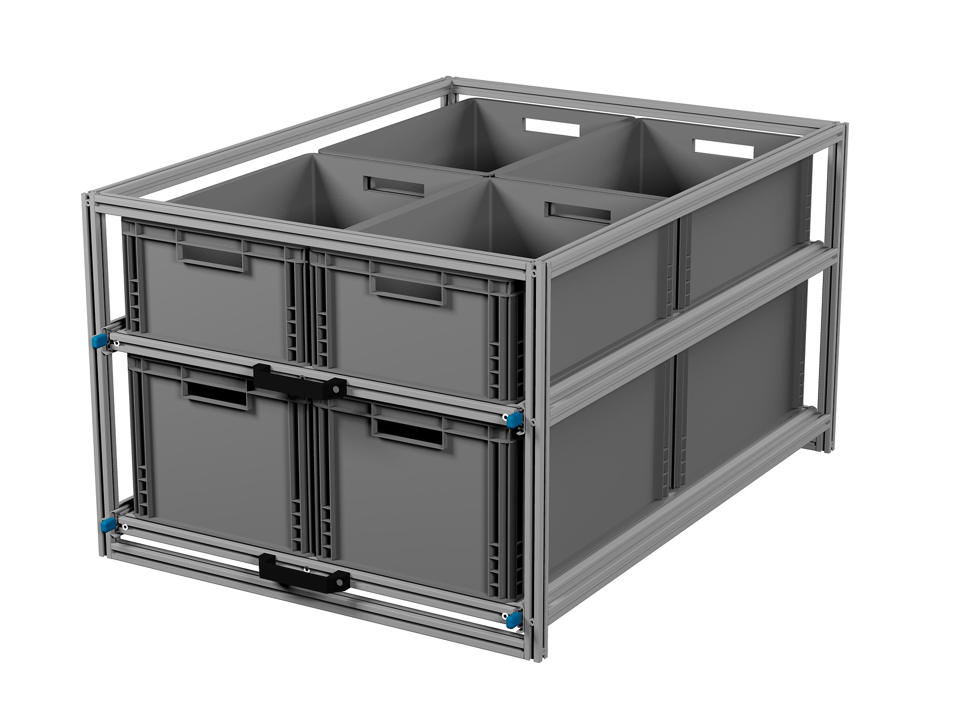 Heckauszug 800 x 1200 mm Euroboxen für Camper, Caravan, Wohnmobil & Nutzfahrzeuge, 220 kg Tragkraft, Typ 35, ohne Euroboxen