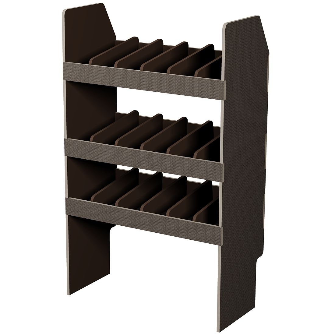 Fahrzeugregal 700 x 1150 x  350 mm, für Einstecktrennwände, 340 mm Bodenfreiheit