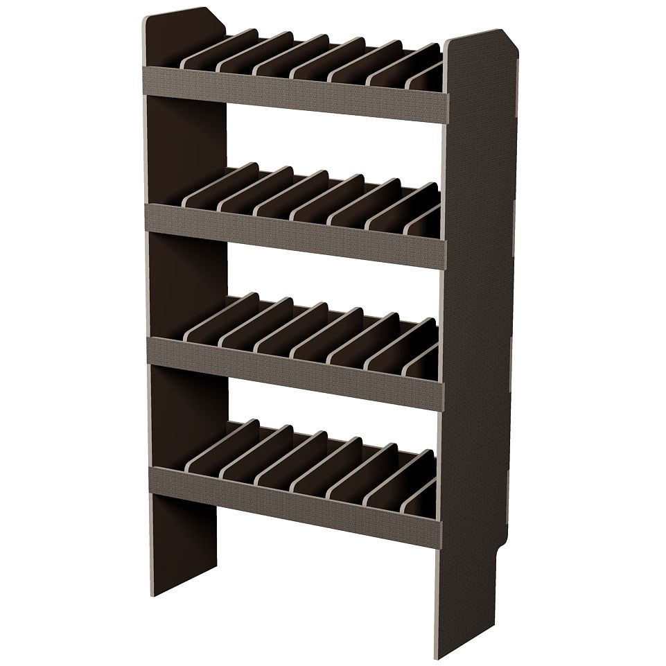 Fahrzeugregal 850 x 1490 x 350 mm, für Einstecktrennwände, 340 mm Bodenfreiheit