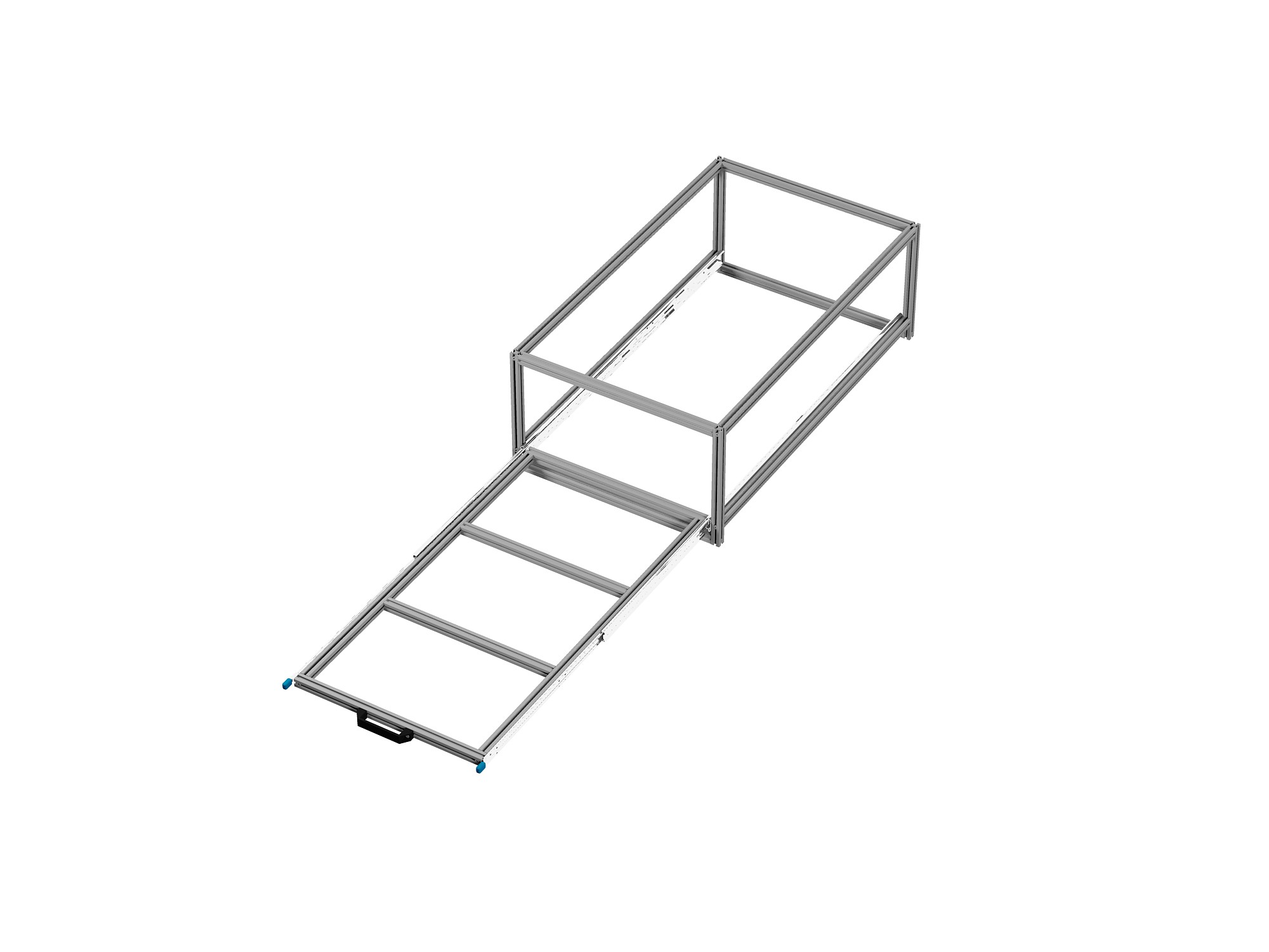 Heckauszug 600 x 1200 mm Euroboxen für Camper, Caravan, Wohnmobil & Nutzfahrzeuge, 70 kg Tragkraft, Typ 43, ohne Euroboxen