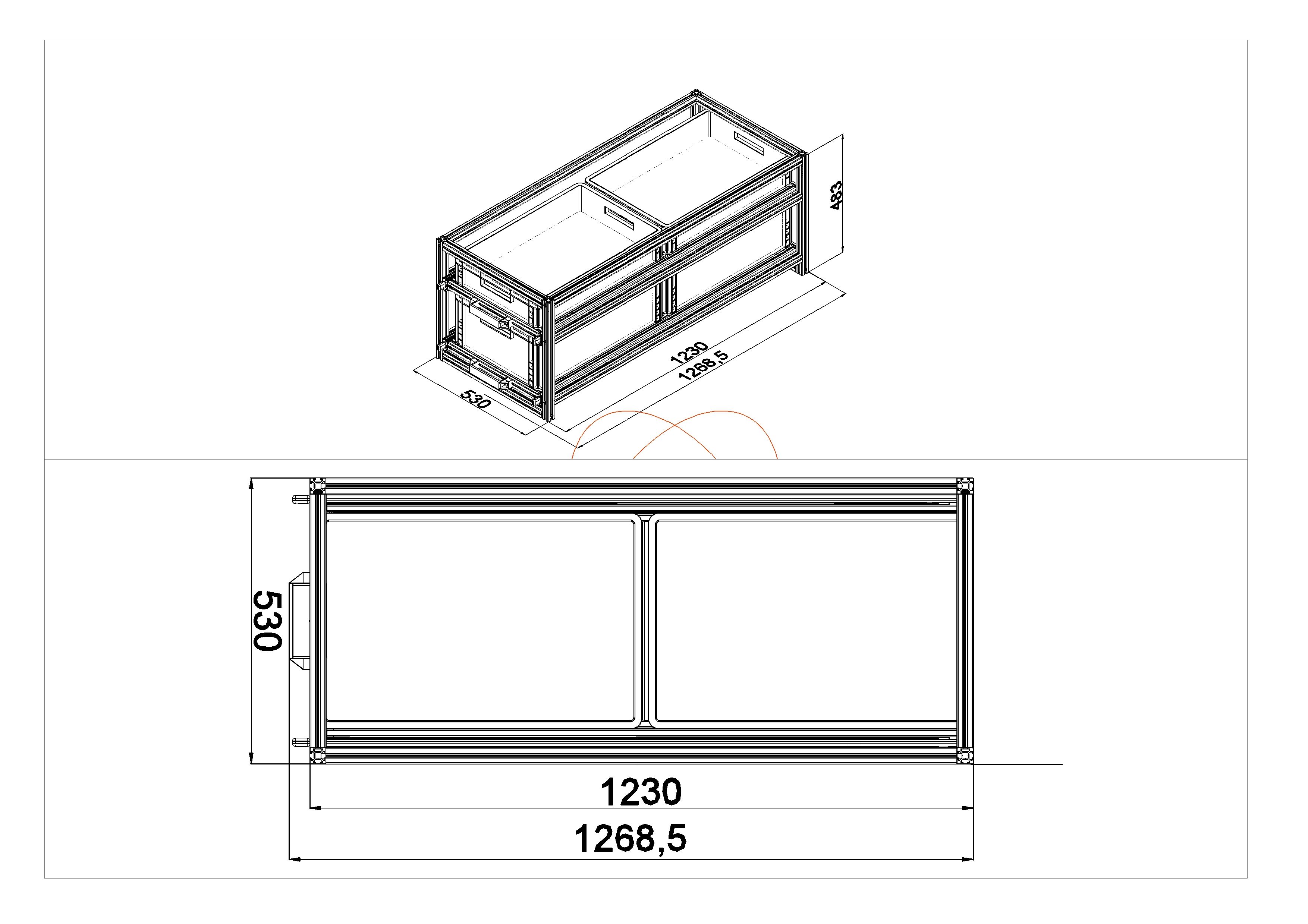 Heckauszug Euroboxen für Camper, Caravan, Wohnmobil & Nutzfahrzeuge, 220 kg Tragkraft, Typ 5, ohne Euroboxen