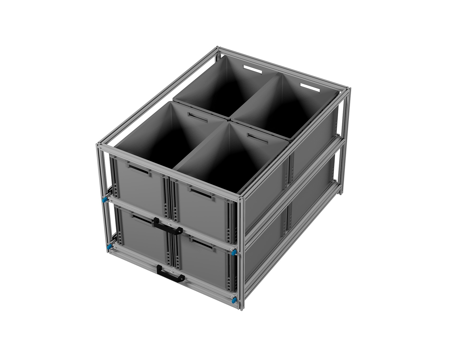 Heckauszug 800 x 1200 mm Euroboxen für Camper, Caravan, Wohnmobil & Nutzfahrzeuge, 220 kg Tragkraft, Typ 36, ohne Euroboxen