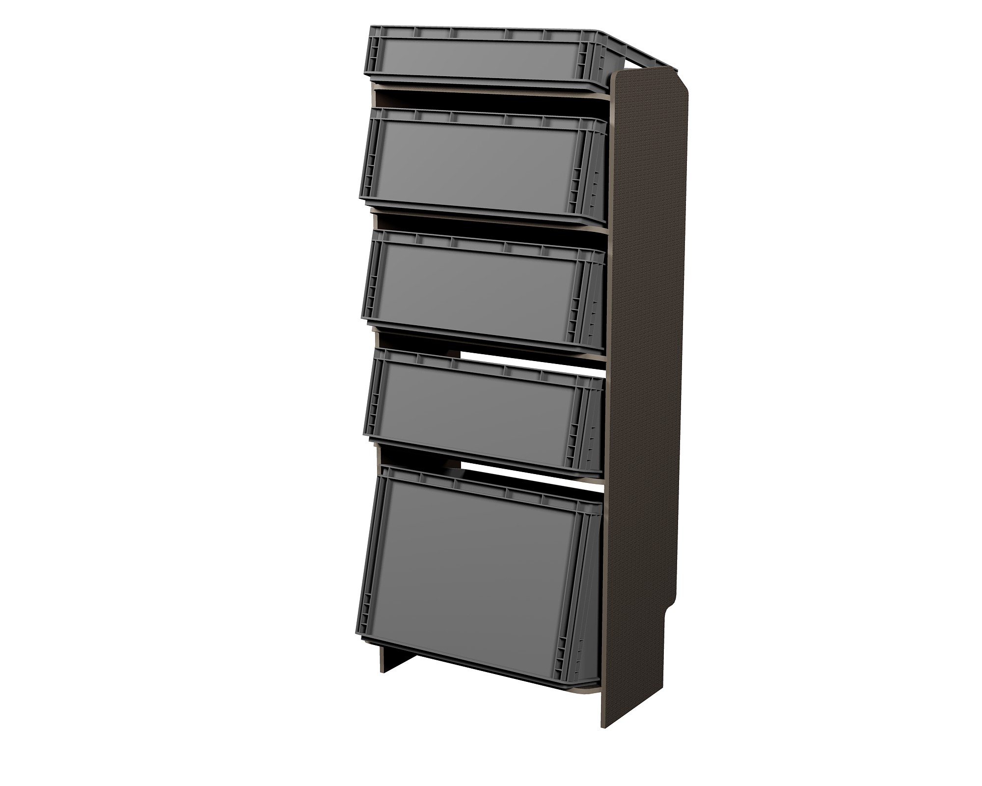 Fahrzeugregal für Euroboxen 600 x 400 mm, Typ 3, mit Euroboxen