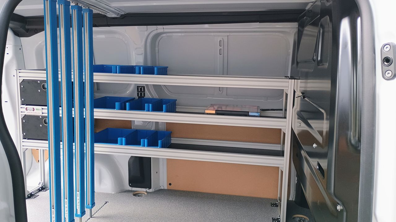 Airlineschiene allsafe Standard mit Flansch, 1496 mm, vorgebohrt, inkl. Stahlnietensatz