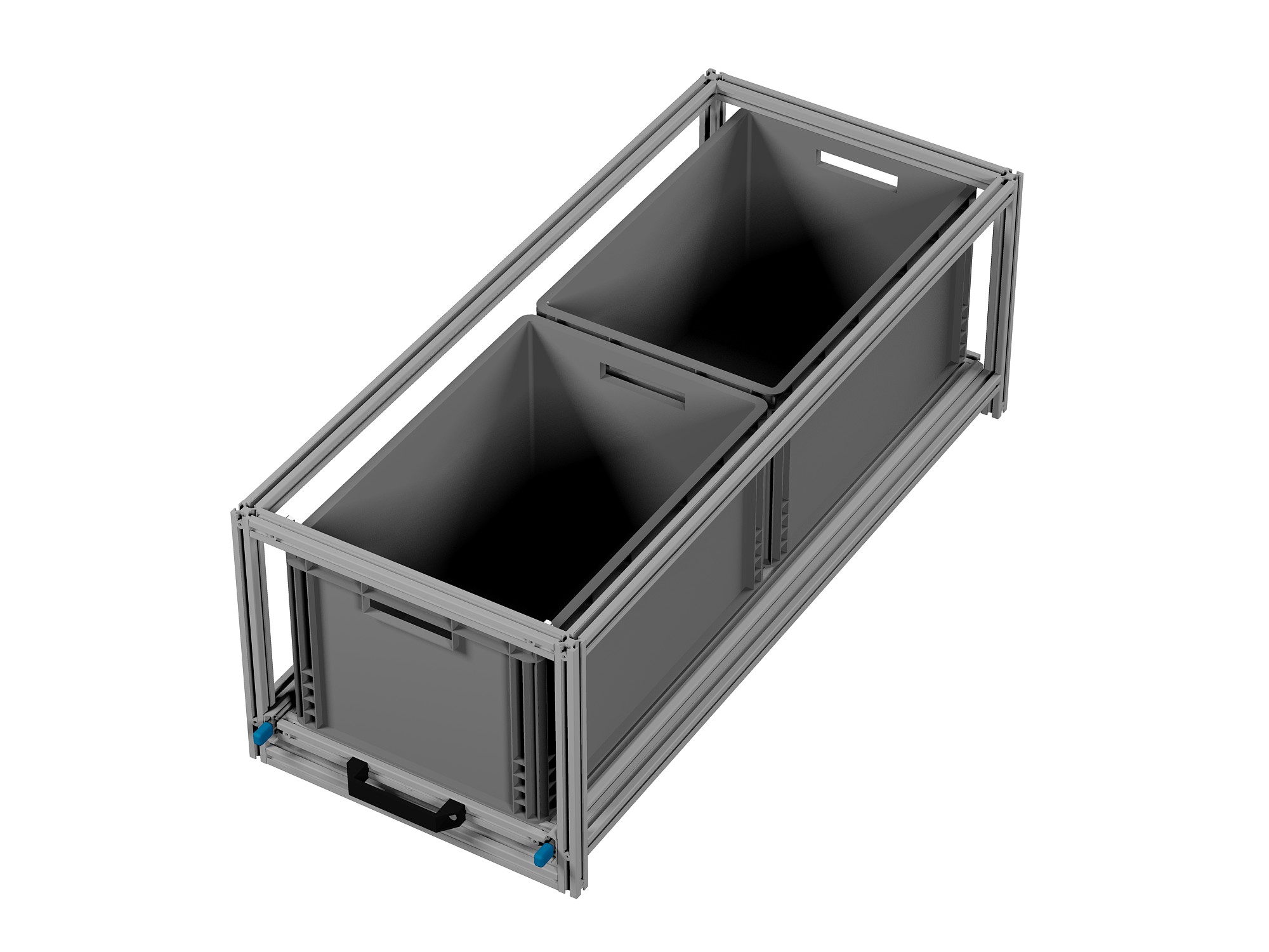 Heckauszug Euroboxen für Camper, Caravan, Wohnmobil & Nutzfahrzeuge, 70 kg Tragkraft, Typ 13, ohne Euroboxen