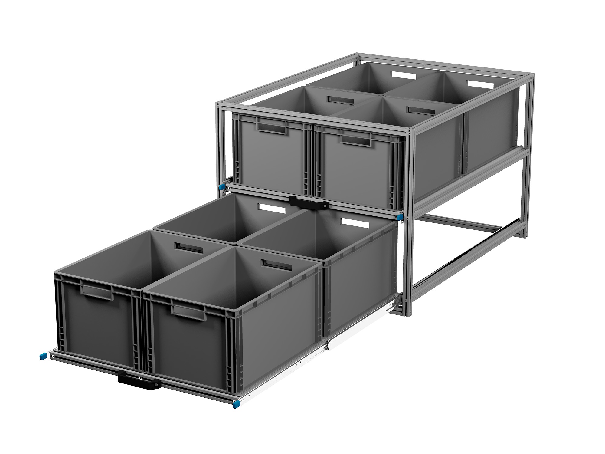 Heckauszug 800 x 1200 mm Euroboxen für Camper, Caravan, Wohnmobil & Nutzfahrzeuge, 220 kg Tragkraft, Typ 36, ohne Euroboxen