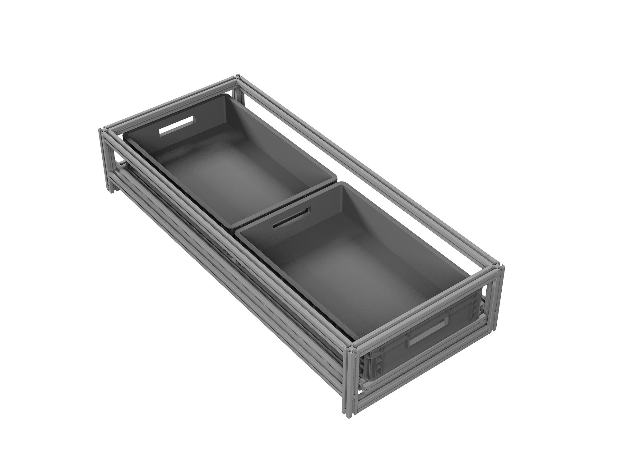 Heckauszug Euroboxen für Camper, Caravan, Wohnmobil & Nutzfahrzeuge, 70 kg Tragkraft, Typ 11, ohne Euroboxen