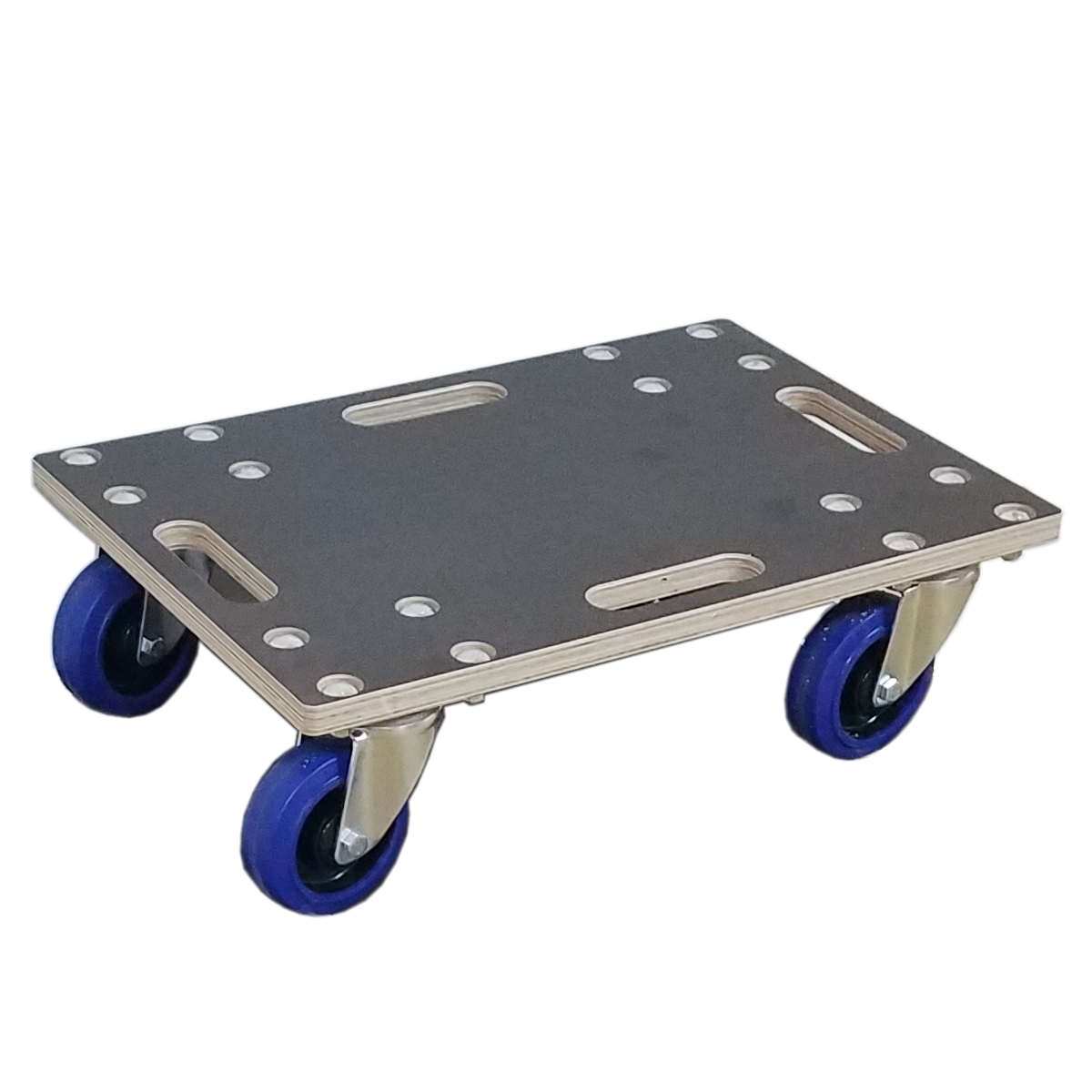 Rollbrett Schwerlast mini, 500 x 350 mm, vier Lenkrollen mit Stopp