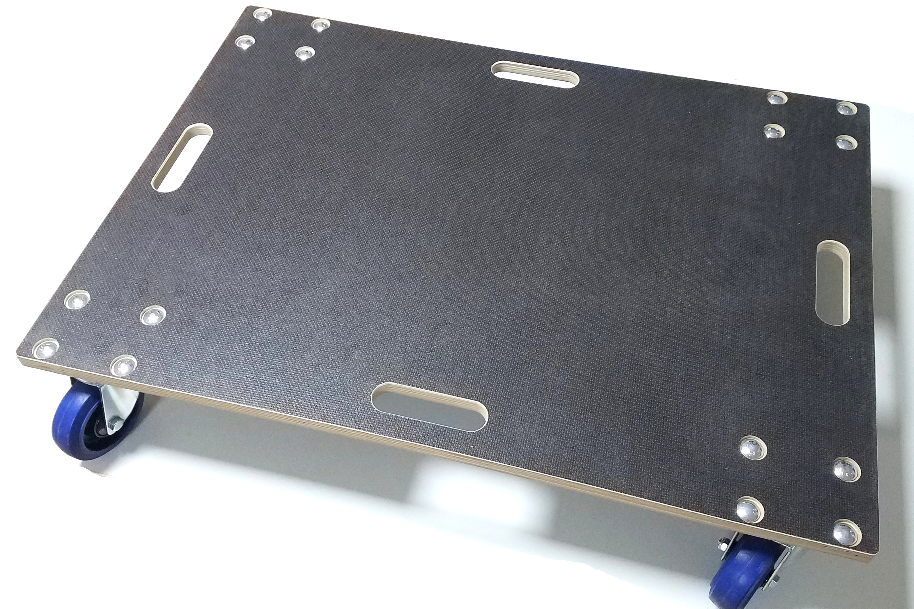 Rollbrett Schwerlast maxi, 800 x 575 mm, vier Lenkrollen mit Stopp