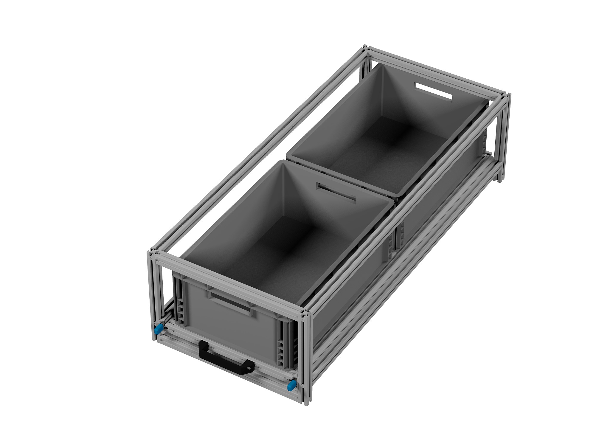 Heckauszug Euroboxen für Camper, Caravan, Wohnmobil & Nutzfahrzeuge, 70 kg Tragkraft, Typ 12, ohne Euroboxen