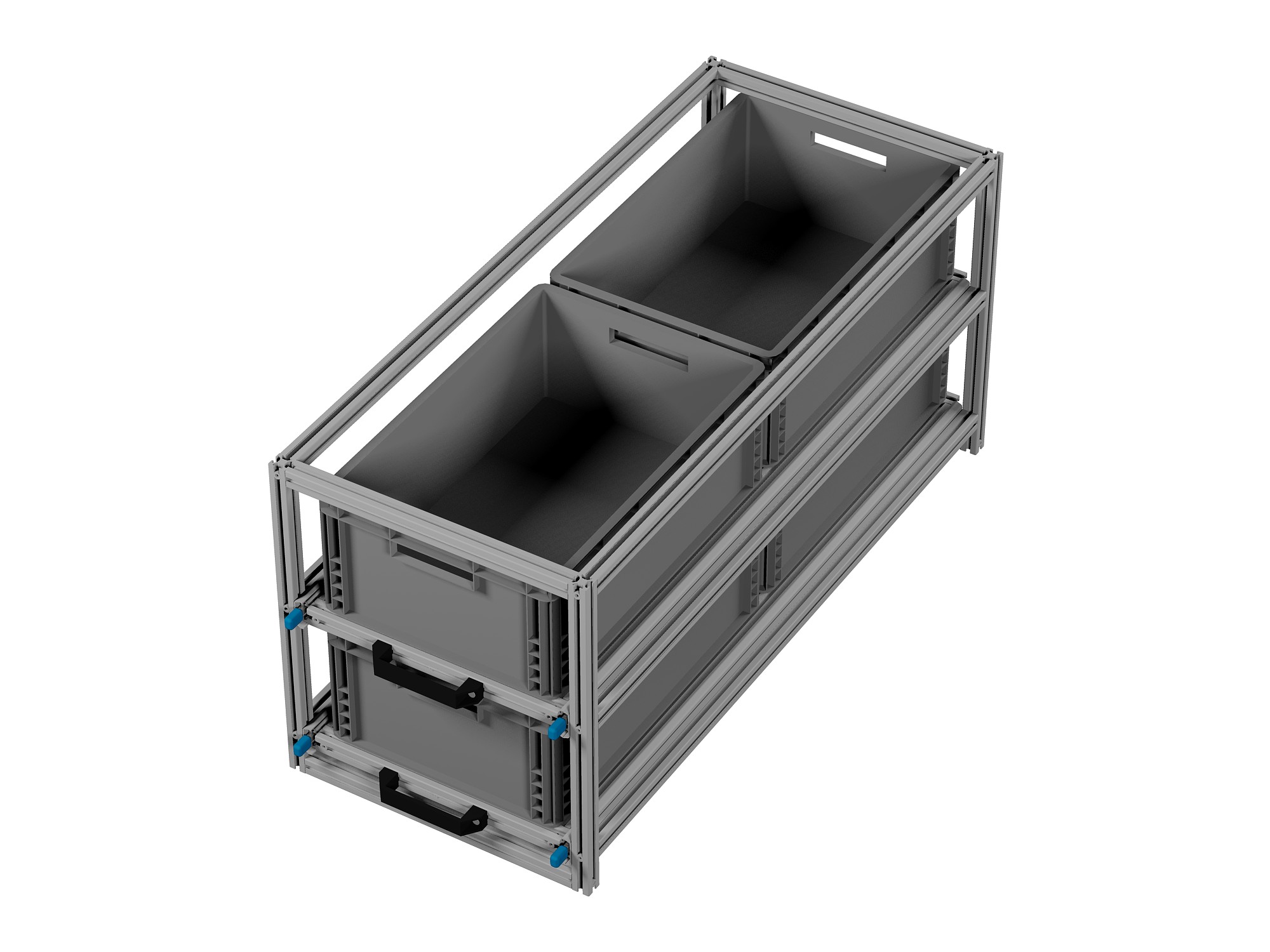 Heckauszug Euroboxen für Camper, Caravan, Wohnmobil & Nutzfahrzeuge, 70 kg Tragkraft, Typ 1, ohne Euroboxen