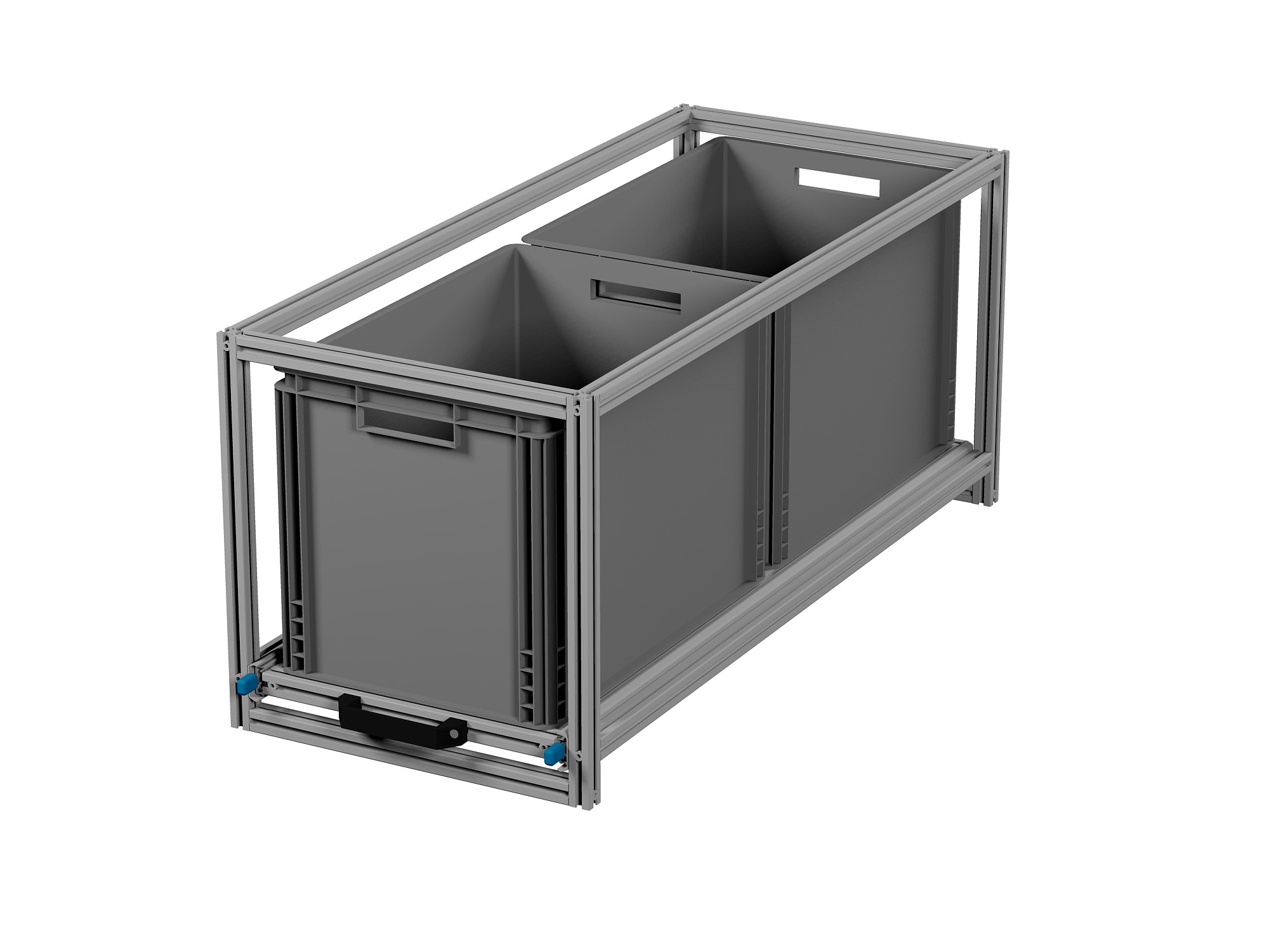 Heckauszug Euroboxen für Camper, Caravan, Wohnmobil & Nutzfahrzeuge, 220 kg Tragkraft, Typ 14, ohne Euroboxen