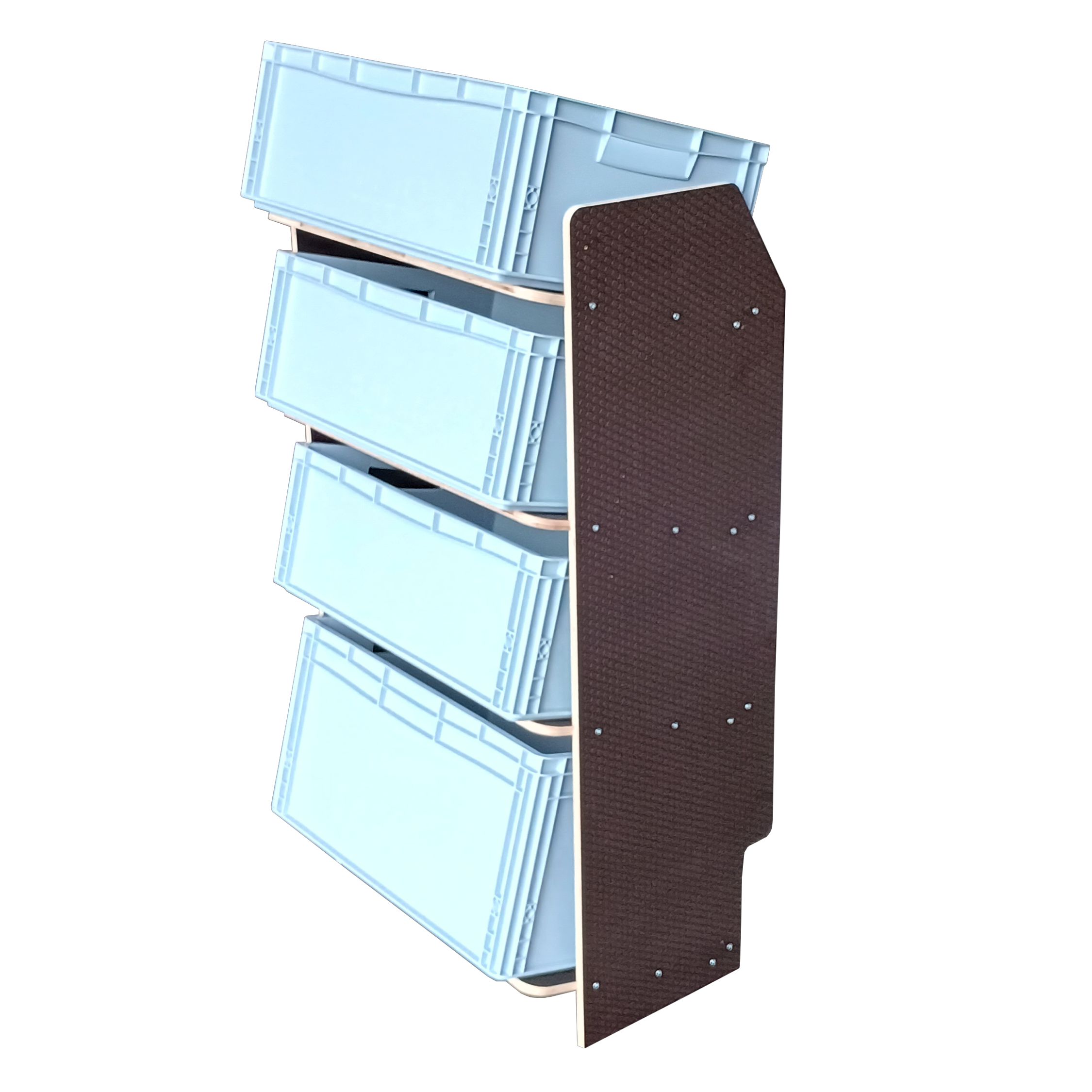 Fahrzeugregal für Euroboxen 600 x 400 mm, Typ 4, ohne Euroboxen