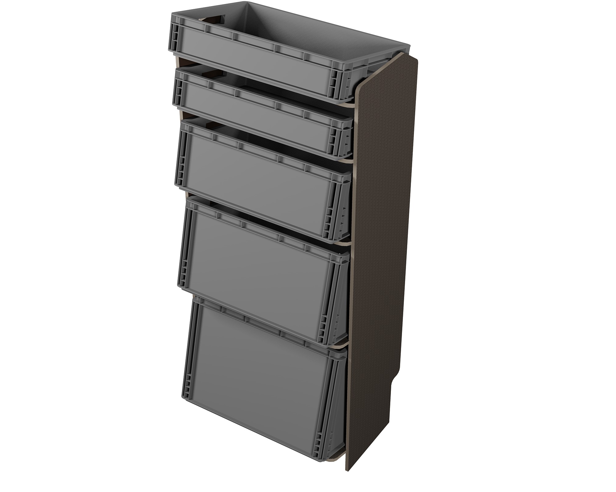 Fahrzeugregal für Euroboxen 600 x 400 mm, Typ 4, ohne Euroboxen
