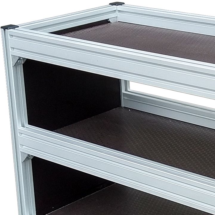 Alu-Fahrzeugregal 1026 x 918 x 357 mm + Montagesatz I + Boxenset I