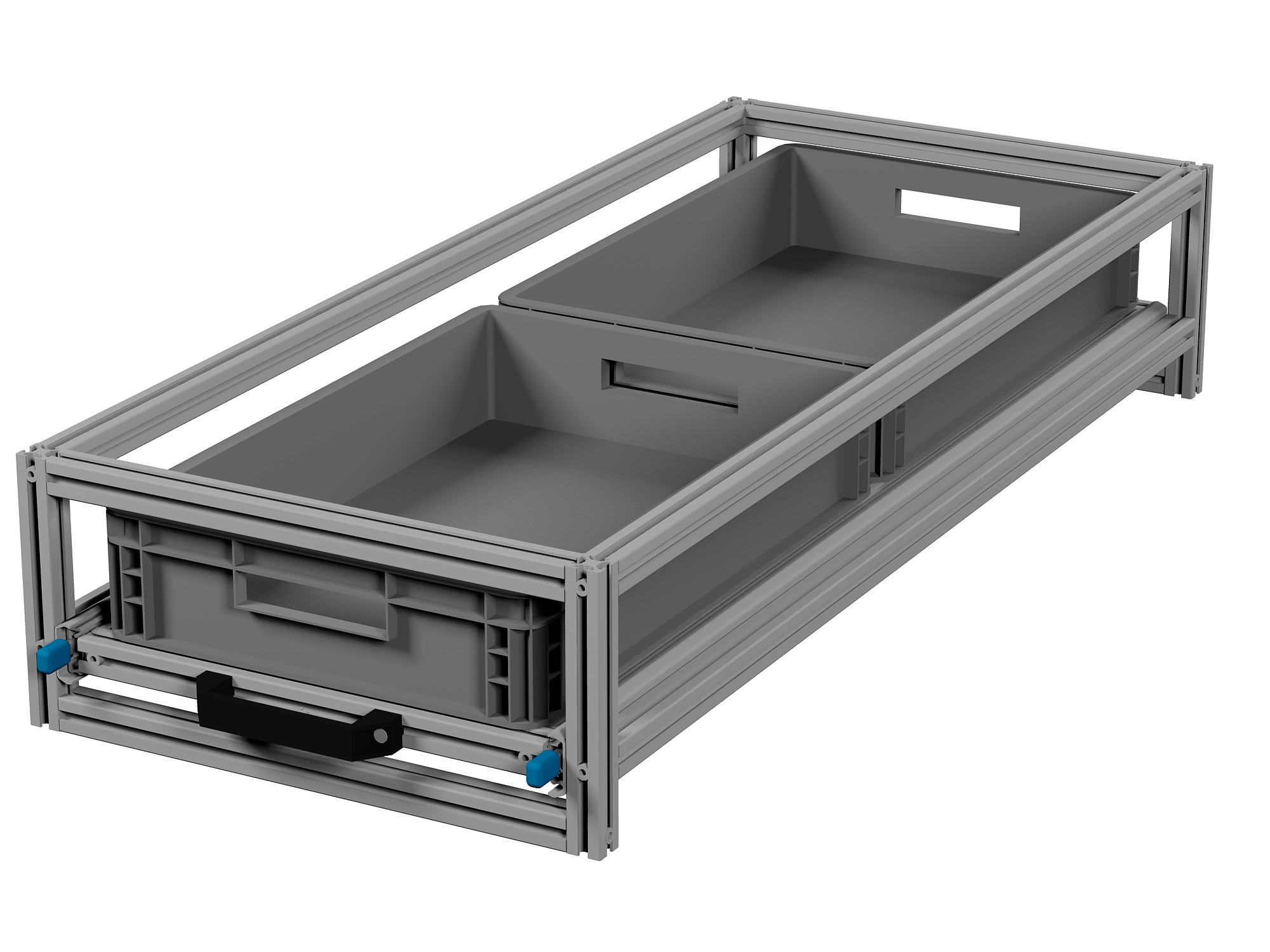 Heckauszug Euroboxen für Camper, Caravan, Wohnmobil & Nutzfahrzeuge, 70 kg Tragkraft, Typ 11, ohne Euroboxen