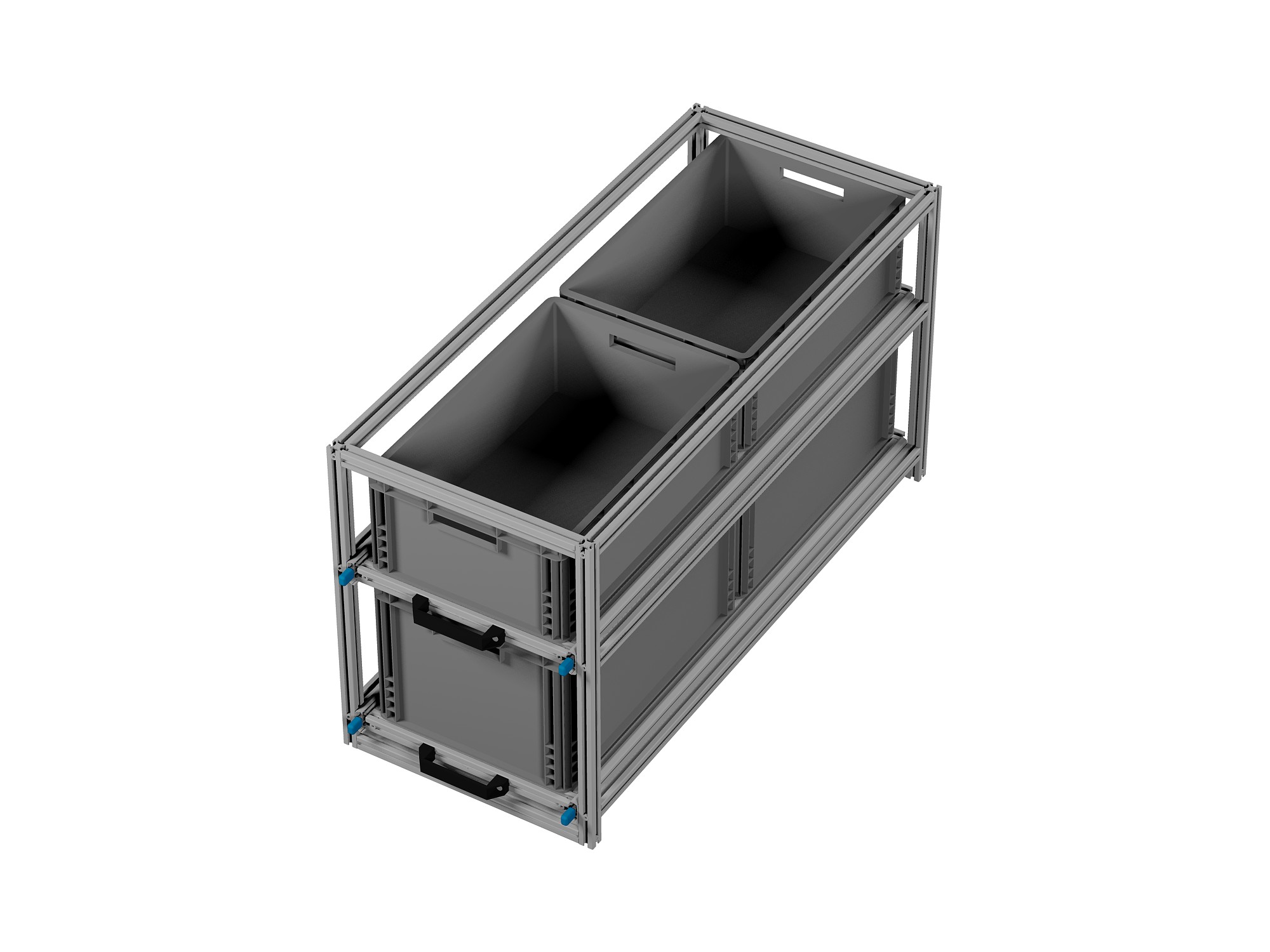 Heckauszug Euroboxen für Camper, Caravan, Wohnmobil & Nutzfahrzeuge, 220 kg Tragkraft, Typ 2, ohne Euroboxen