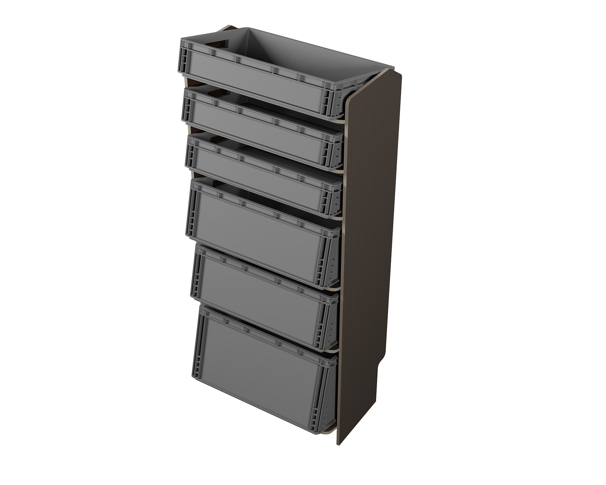 Fahrzeugregal für Euroboxen 600 x 400 mm, Typ 2, ohne Euroboxen