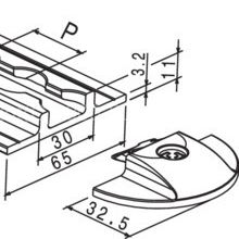 Endkappe für Airlineschiene allsafe Standard mit Flansch Endkappe für Airlineschiene allsafe Standard mit Flansch
