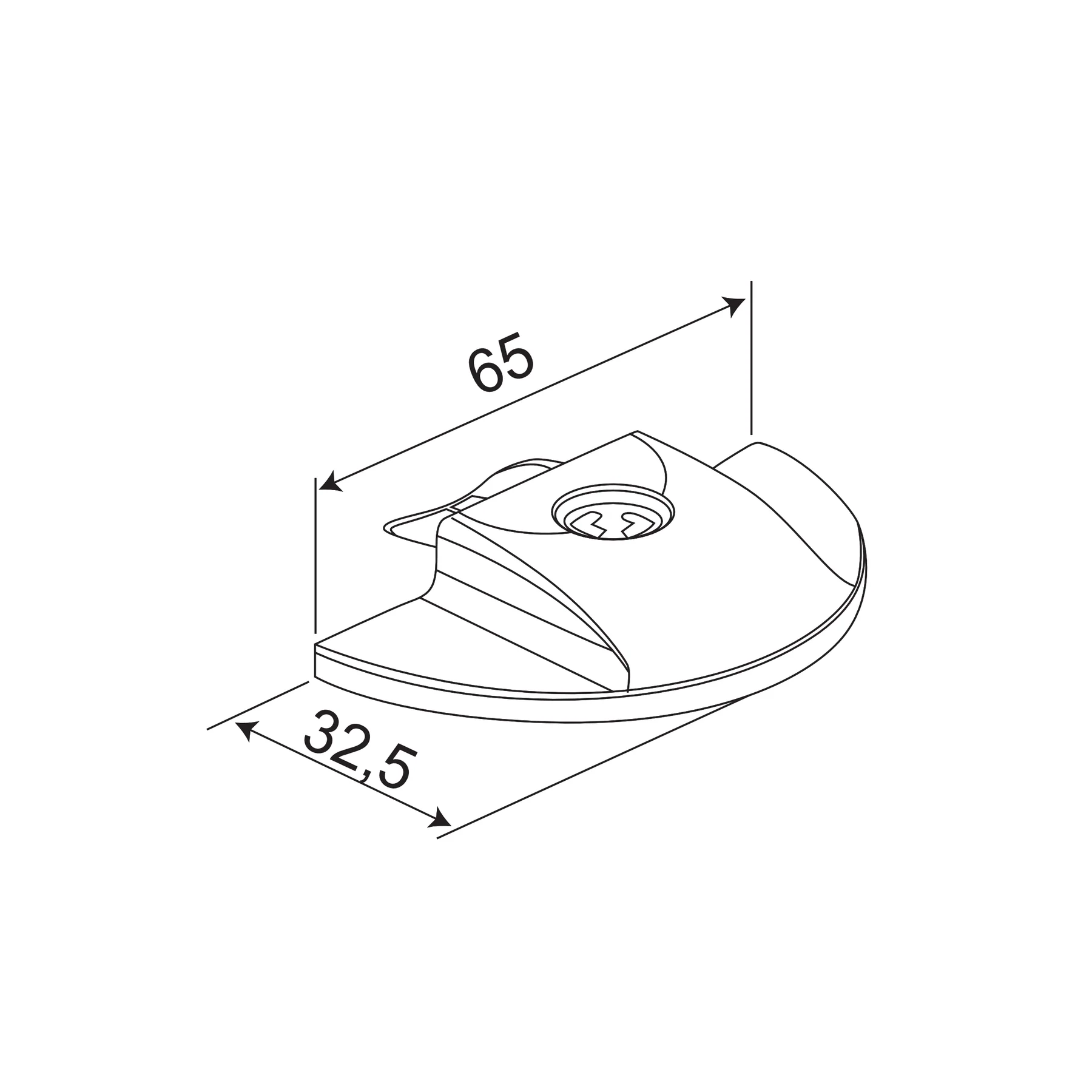 Endkappe für Airlineschiene allsafe Standard mit Flansch Endkappe für Airlineschiene allsafe Standard mit Flansch