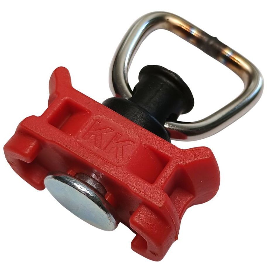 Zurröse Fitting für Airlineschiene , Trapez-Ring, rot, 12-er Set