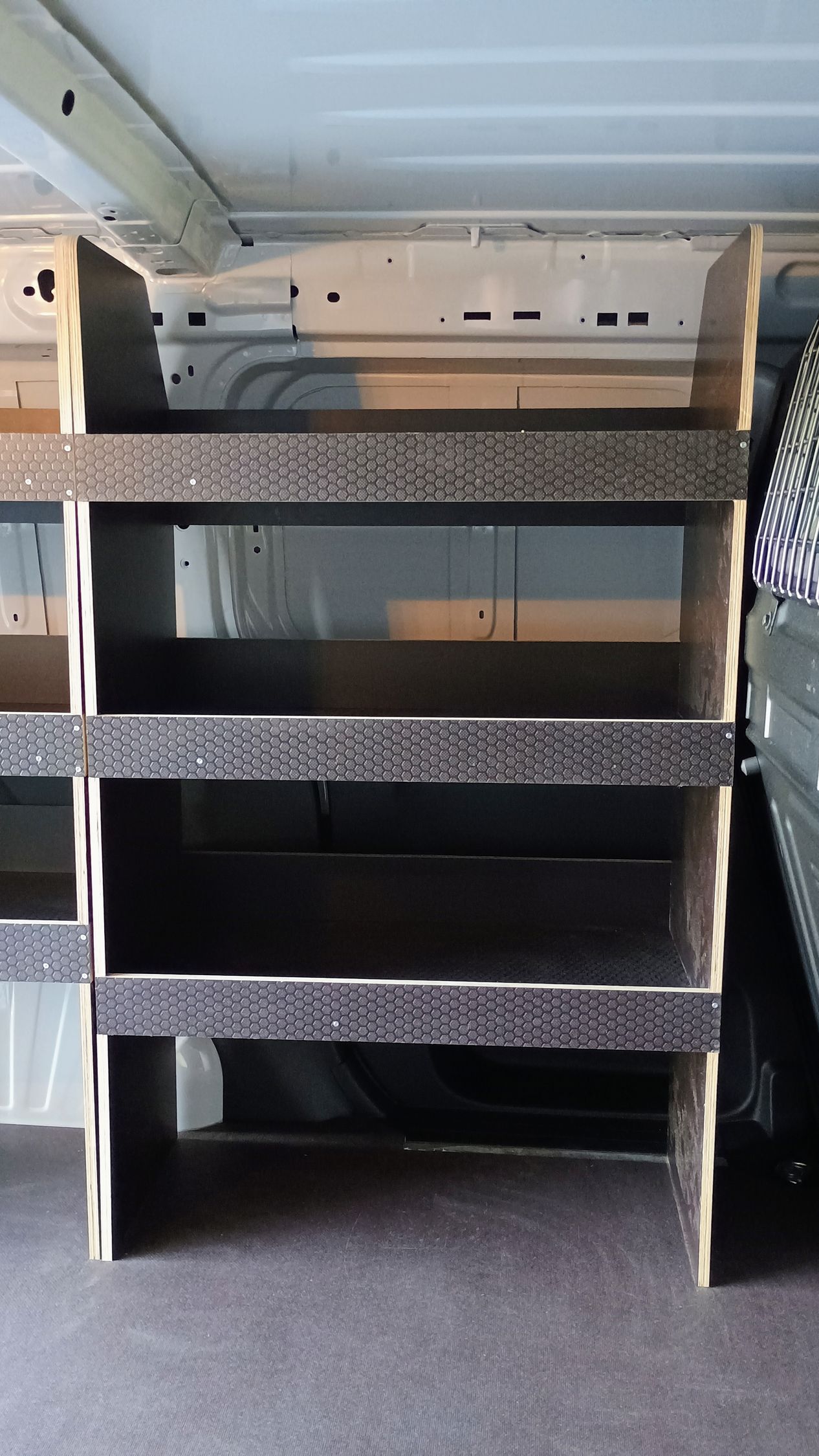 Fahrzeugregal 1000 x 1150 x 350 mm, für Einstecktrennwände, 282 mm Bodenfreiheit