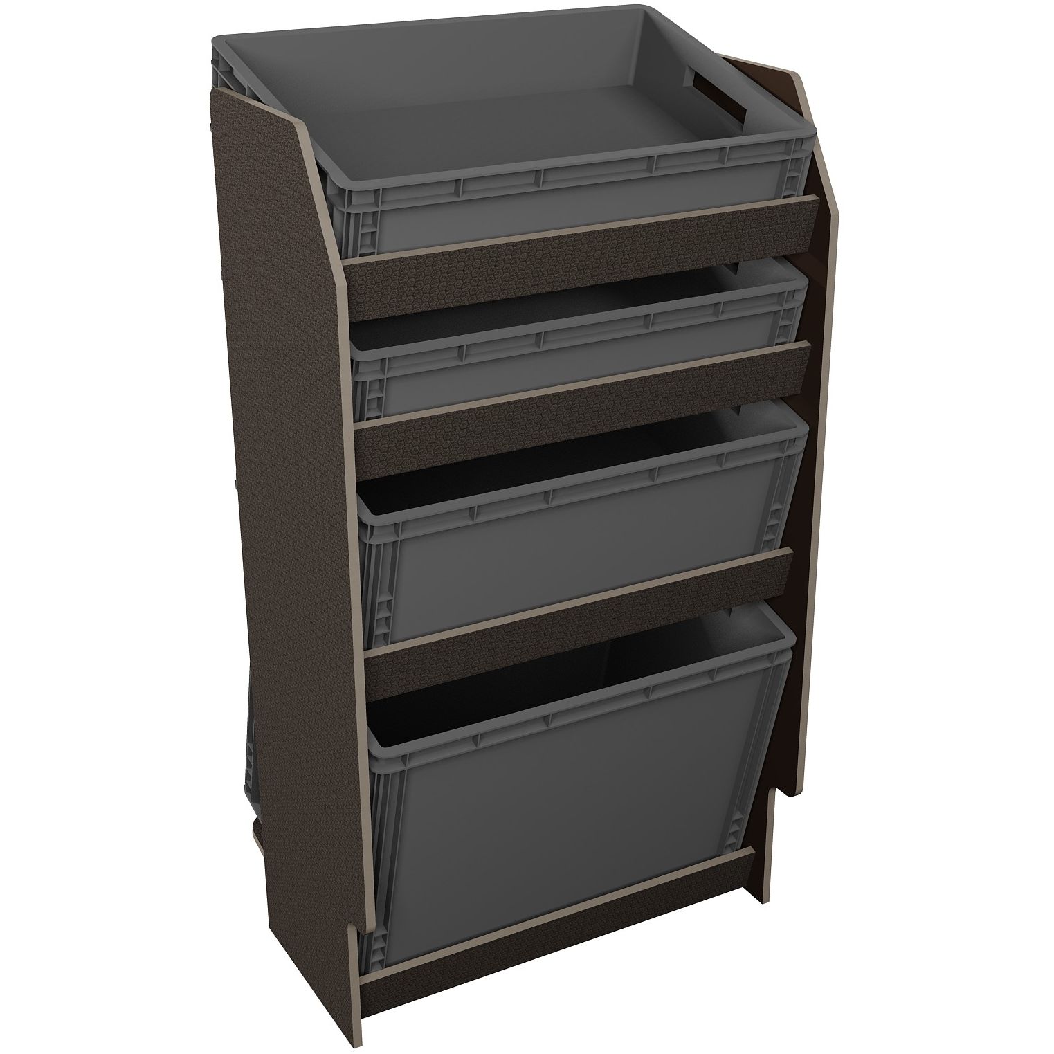 Fahrzeugregal für Euroboxen 600 x 400 mm, Typ 5, mit Euroboxen