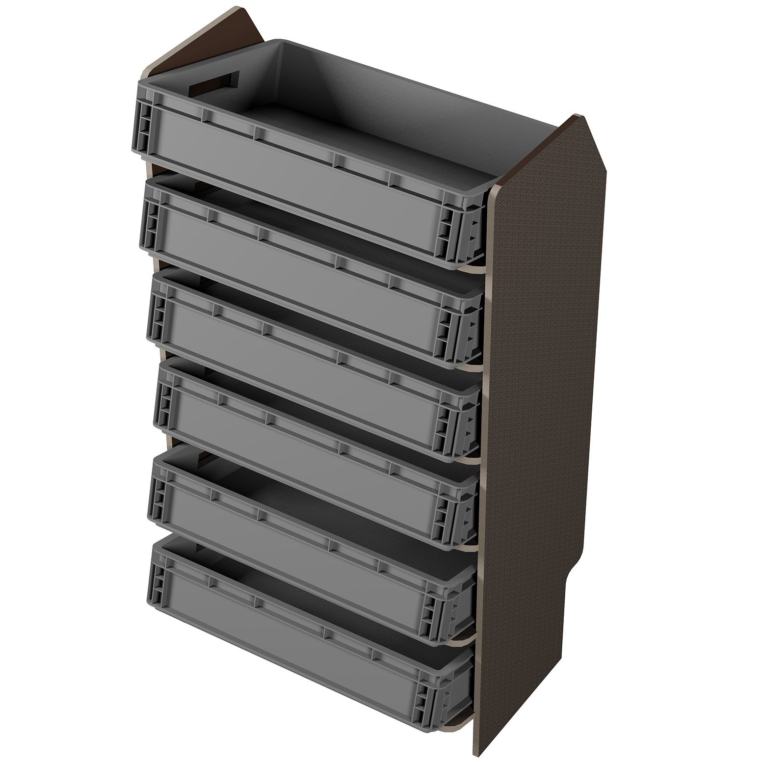 Fahrzeugregal für Euroboxen 600 x 400 mm, Typ 1, ohne Euroboxen