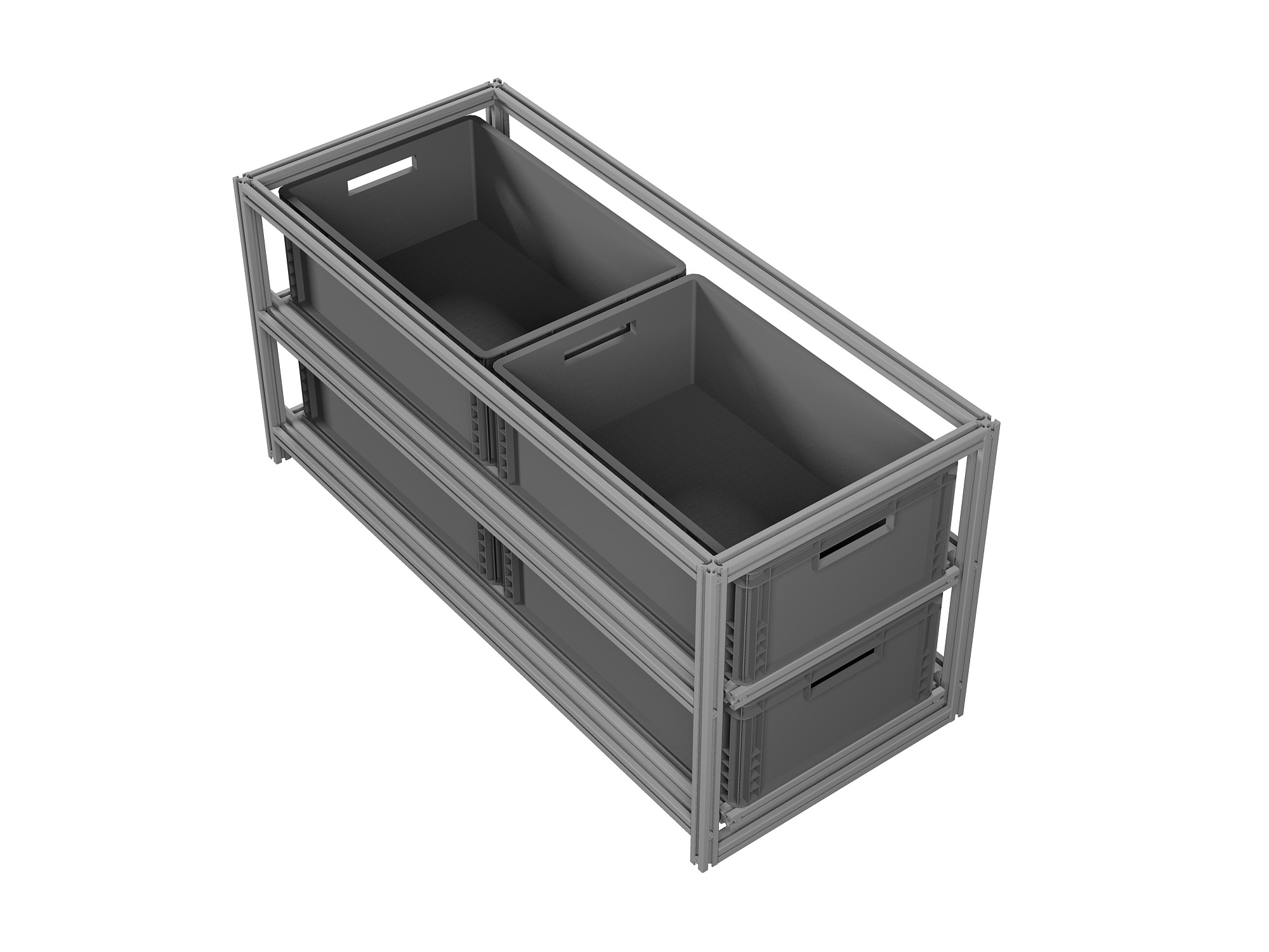 Heckauszug Euroboxen für Camper, Caravan, Wohnmobil & Nutzfahrzeuge, 70 kg Tragkraft, Typ 1, ohne Euroboxen
