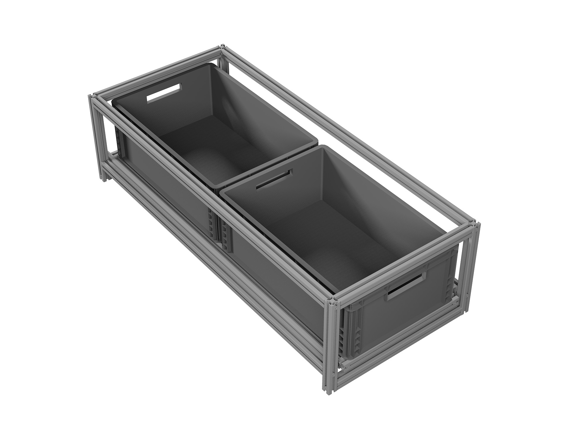 Heckauszug Euroboxen für Camper, Caravan, Wohnmobil & Nutzfahrzeuge, 70 kg Tragkraft, Typ 13, ohne Euroboxen