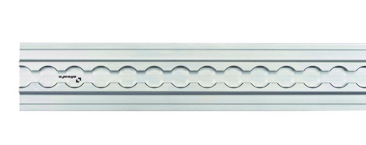 Airlineschiene allsafe Standard mit Flansch, 471 mm, inkl. Montagekleberkartusche (1x310 ml)