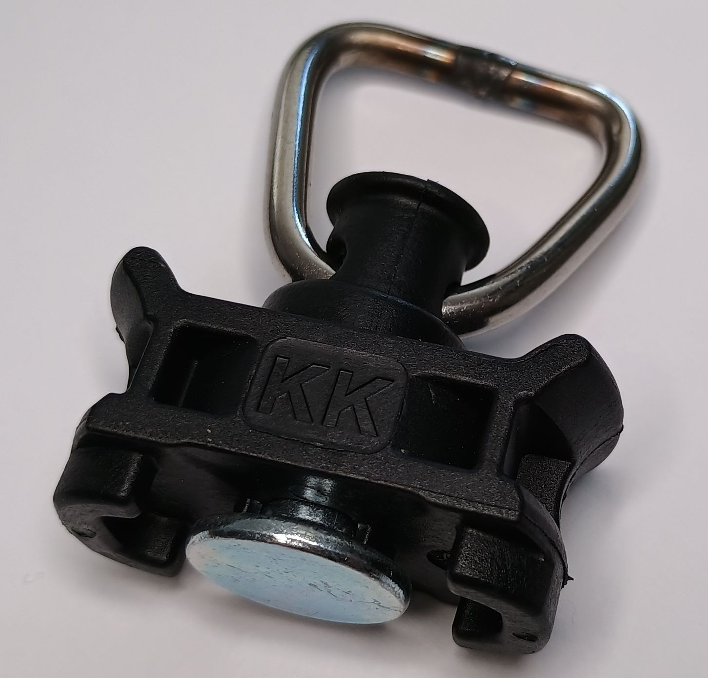 Zurröse Fitting für Airlineschiene , Trapez-Ring, schwarz, 12-er Set