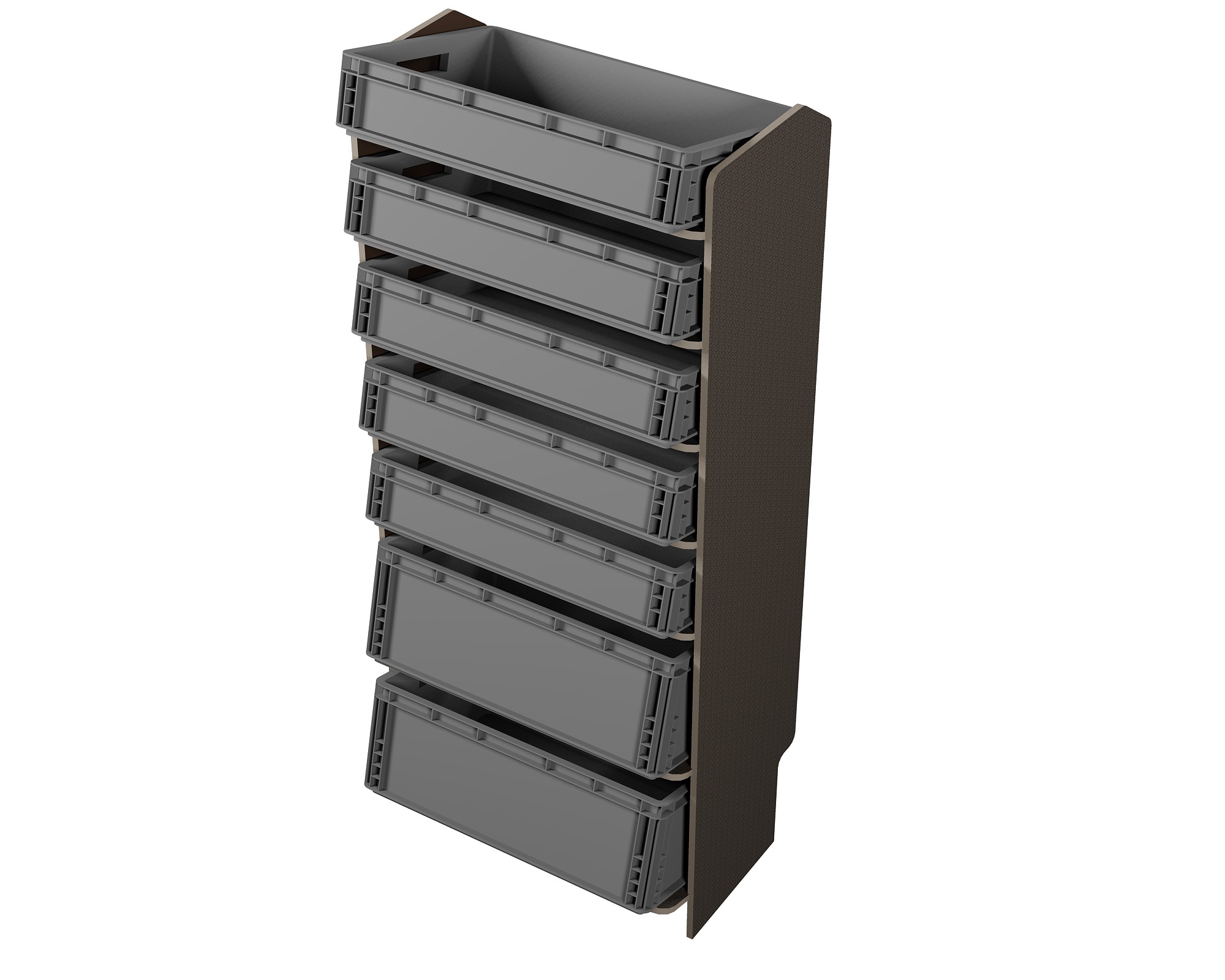 Fahrzeugregal für Euroboxen 600 x 400 mm, Typ 1, ohne Euroboxen