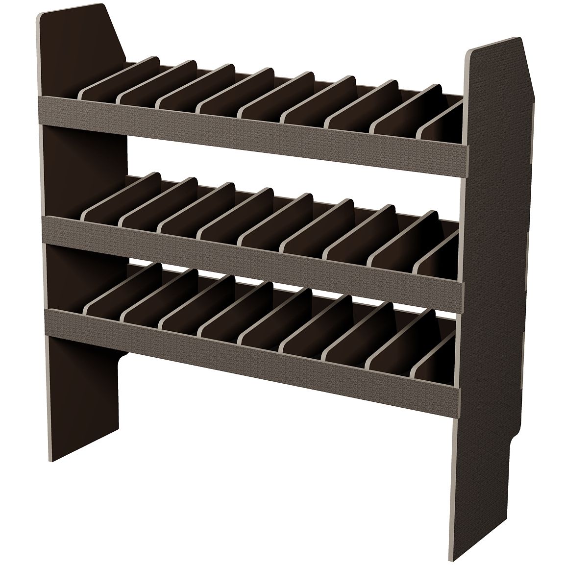 Fahrzeugregal 1150 x 1150 x 350 mm, für Einstecktrennwände, 340 mm Bodenfreiheit