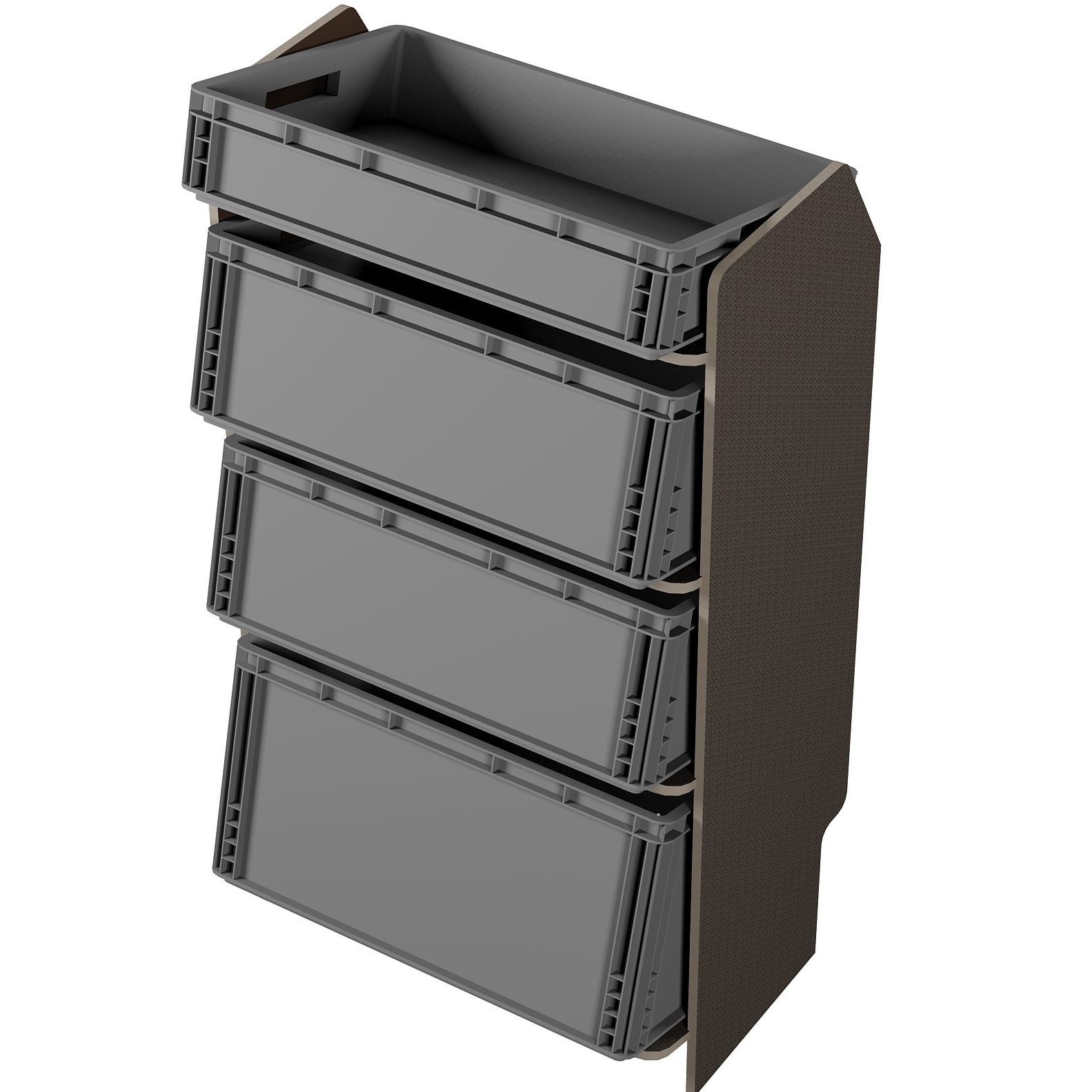 Fahrzeugregal für Euroboxen 600 x 400 mm, Typ 3, ohne Euroboxen