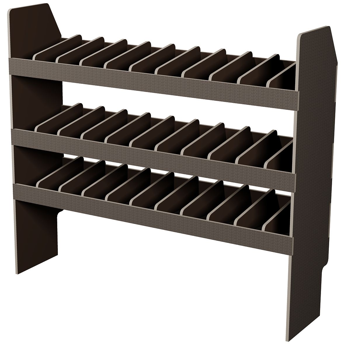 Fahrzeugregal 1450 x 1150 x 350 mm, für Einstecktrennwände, 340 mm Bodenfreiheit