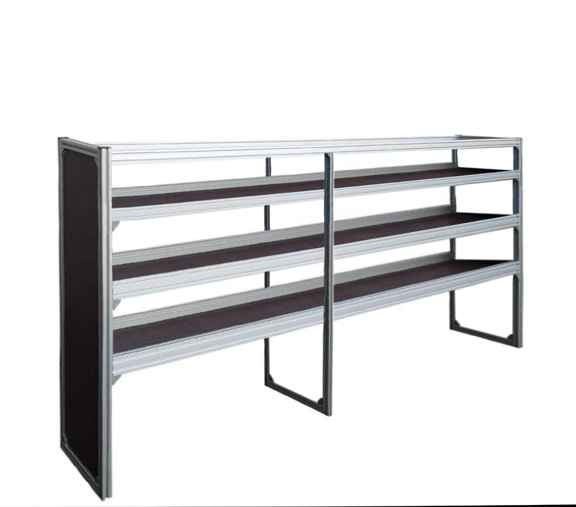 Alu-Fahrzeugregal 3834 x 1296 x 357 mm