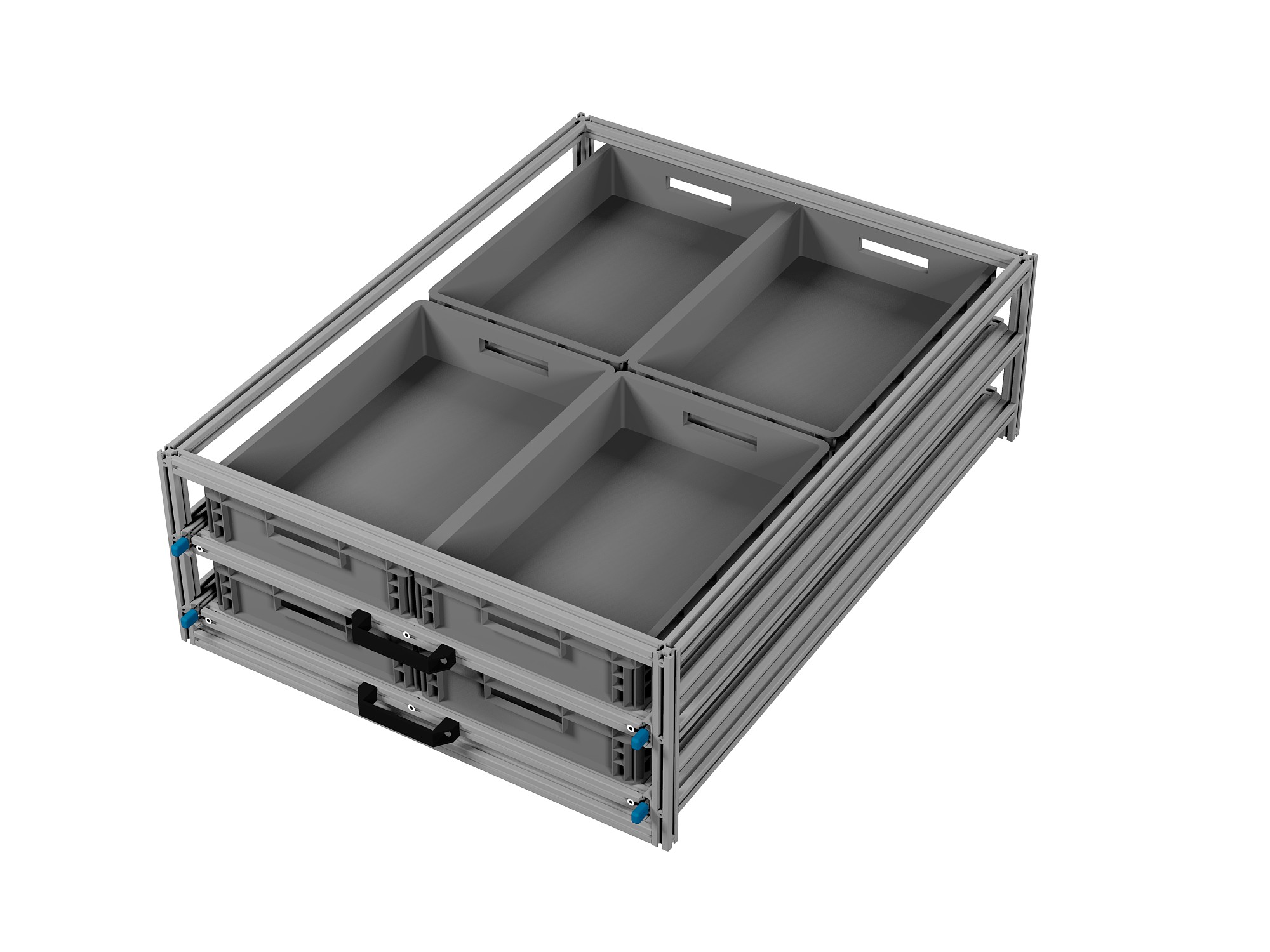Heckauszug 800 x 1200 mm Euroboxen für Camper, Caravan, Wohnmobil & Nutzfahrzeuge, 220 kg Tragkraft, Typ 32, ohne Euroboxen