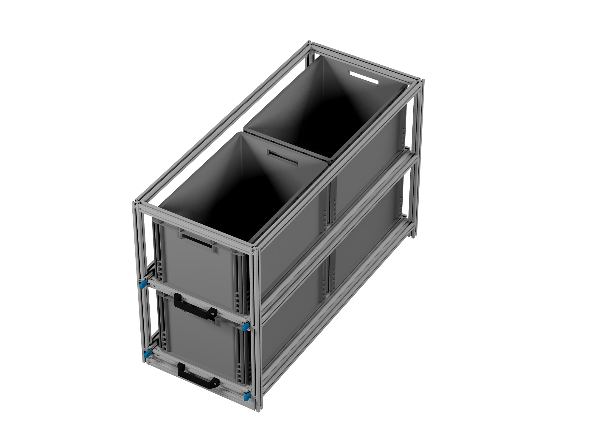 Heckauszug Euroboxen für Camper, Caravan, Wohnmobil & Nutzfahrzeuge, 70 kg Tragkraft, Typ 3, ohne Euroboxen